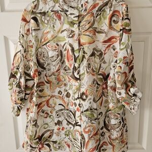 Alfred Dunner Multicolor Floral Blouse